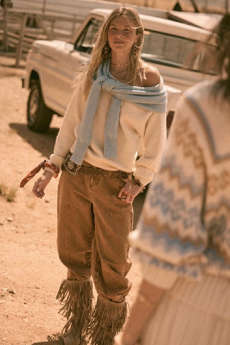 Layered Tie Sweater