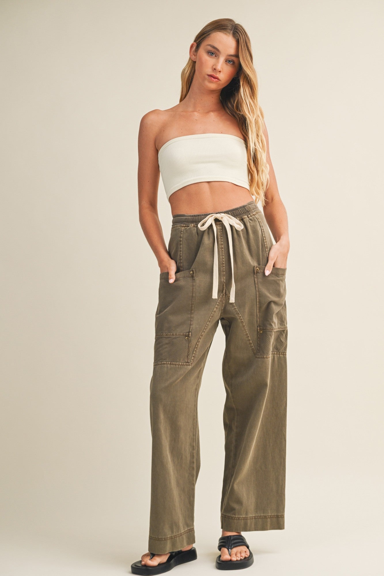Side Pocket Wide Pants