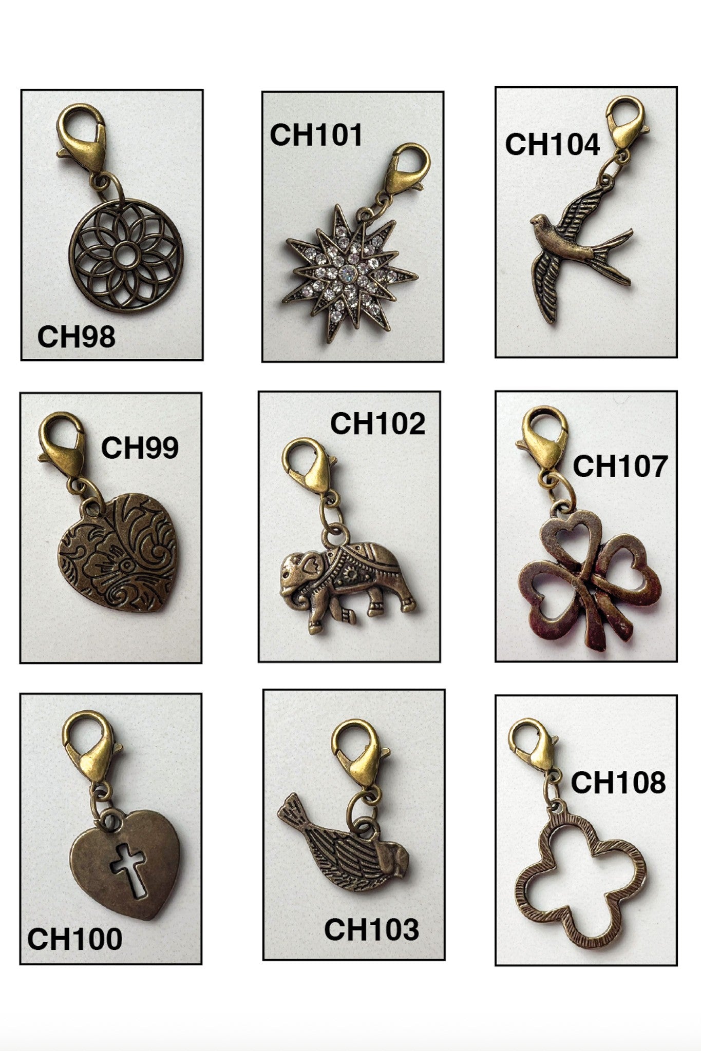 Collective Bronze Icon Charms-Charm Bar