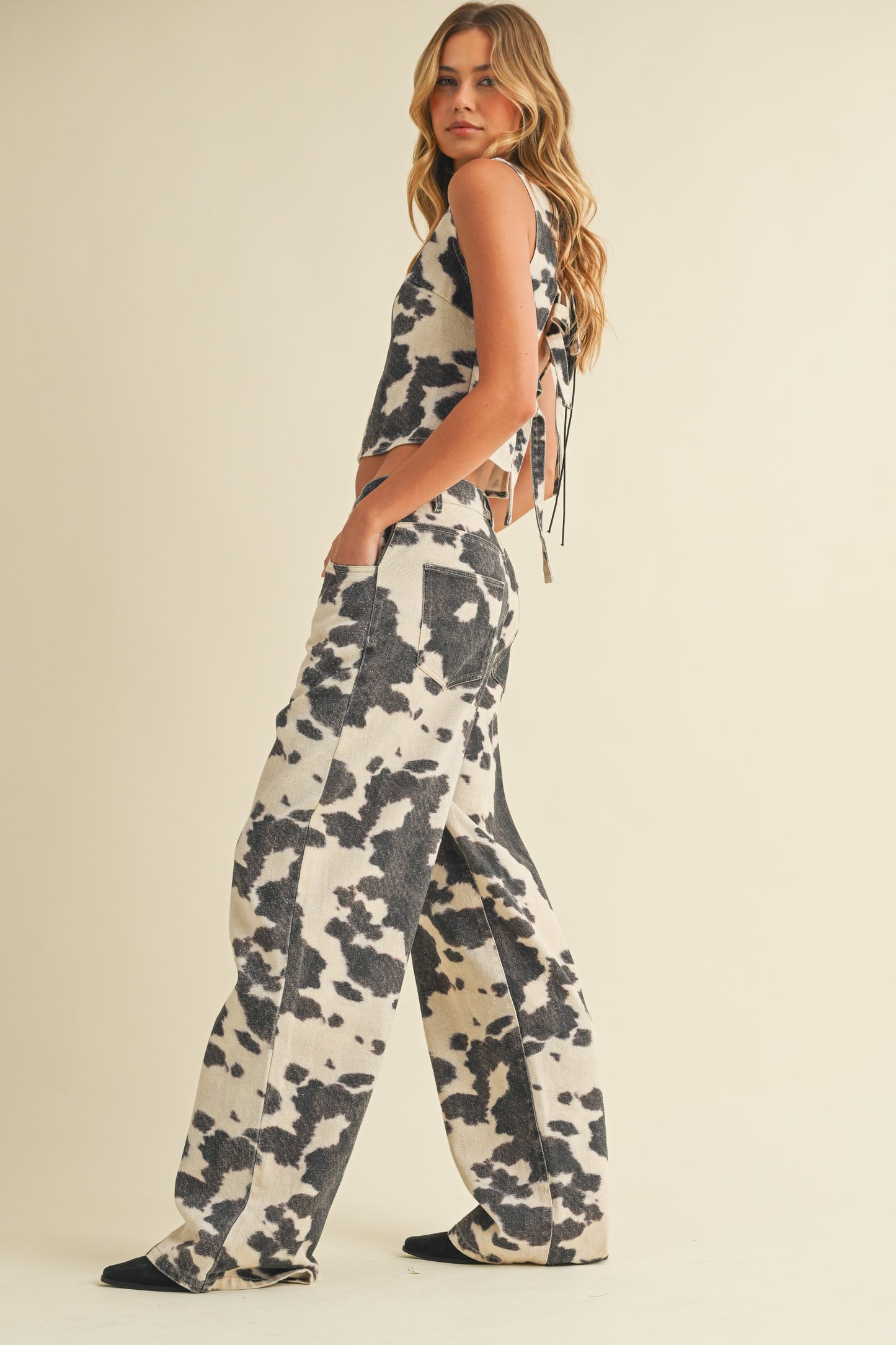 Cow Print Pant