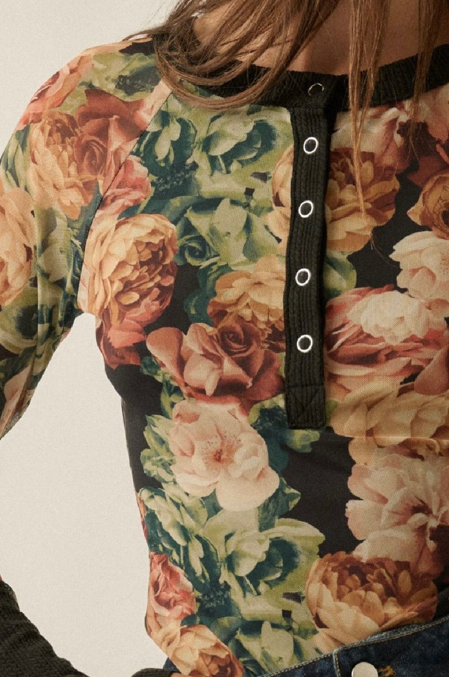 Betty Floral Mesh Top