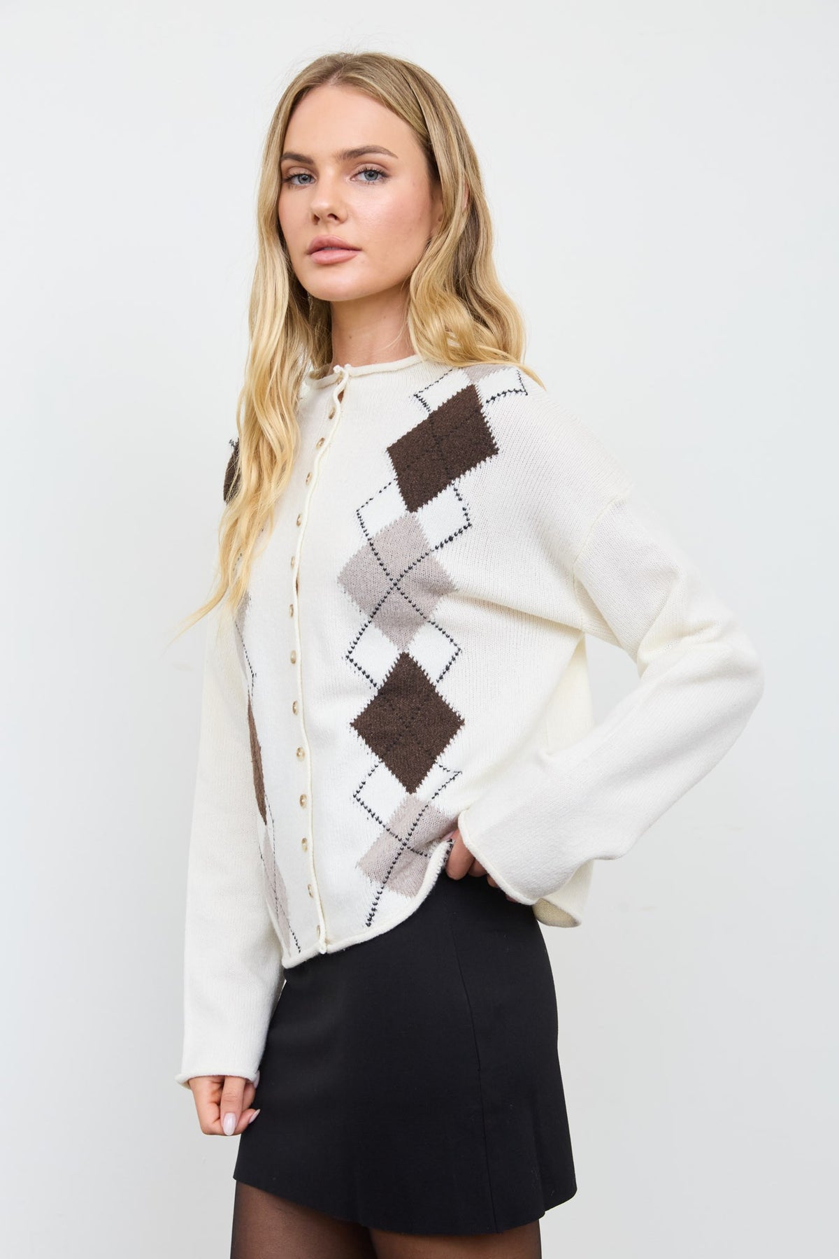 Aggie Argyle Cardigan