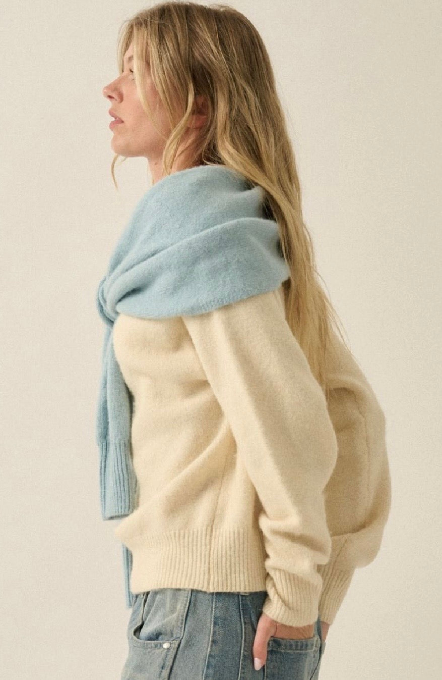 Layered Tie Sweater