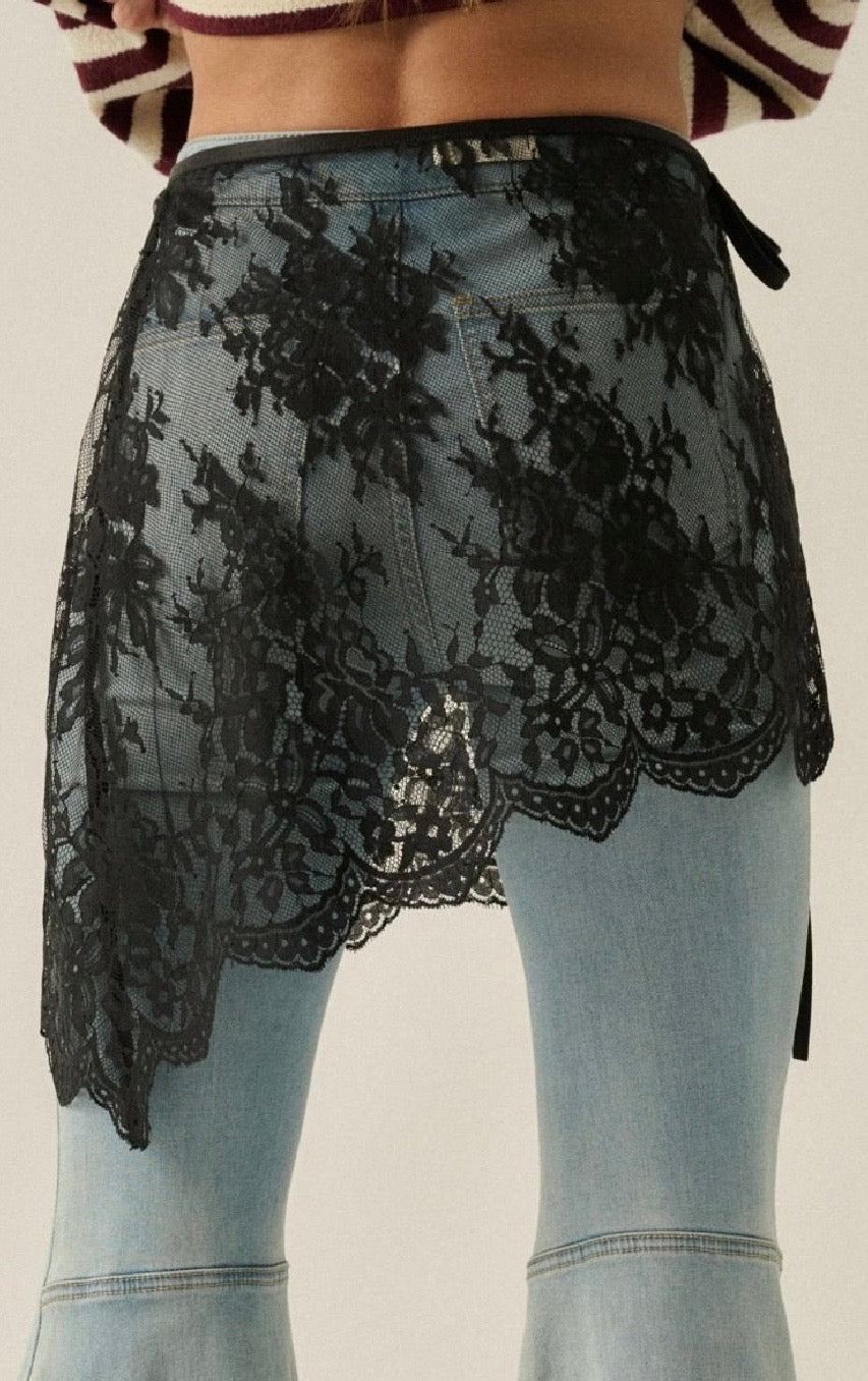 Layered  Lace Wrap Skirt