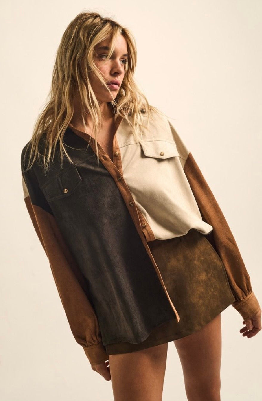 Madeline Suede Skort