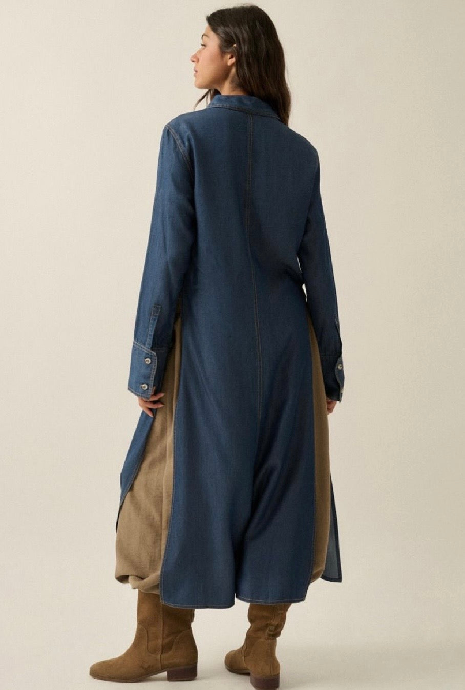 Tencel Denim Maxi Shirt