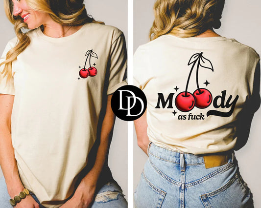 'Moody As F*ck' Cherry Puff Print Graphic