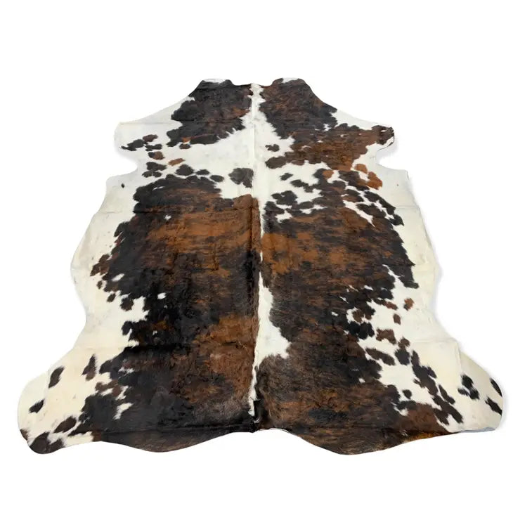 Tricolor Brindle Cowhide Rug