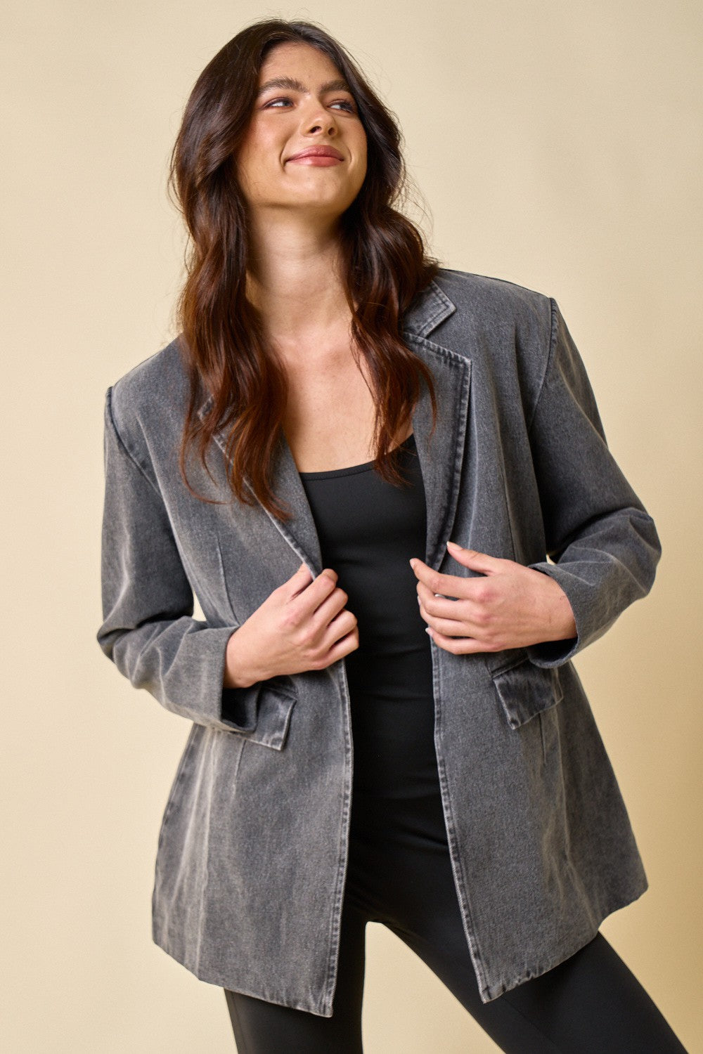 Ezra Oversized Denim Blazer