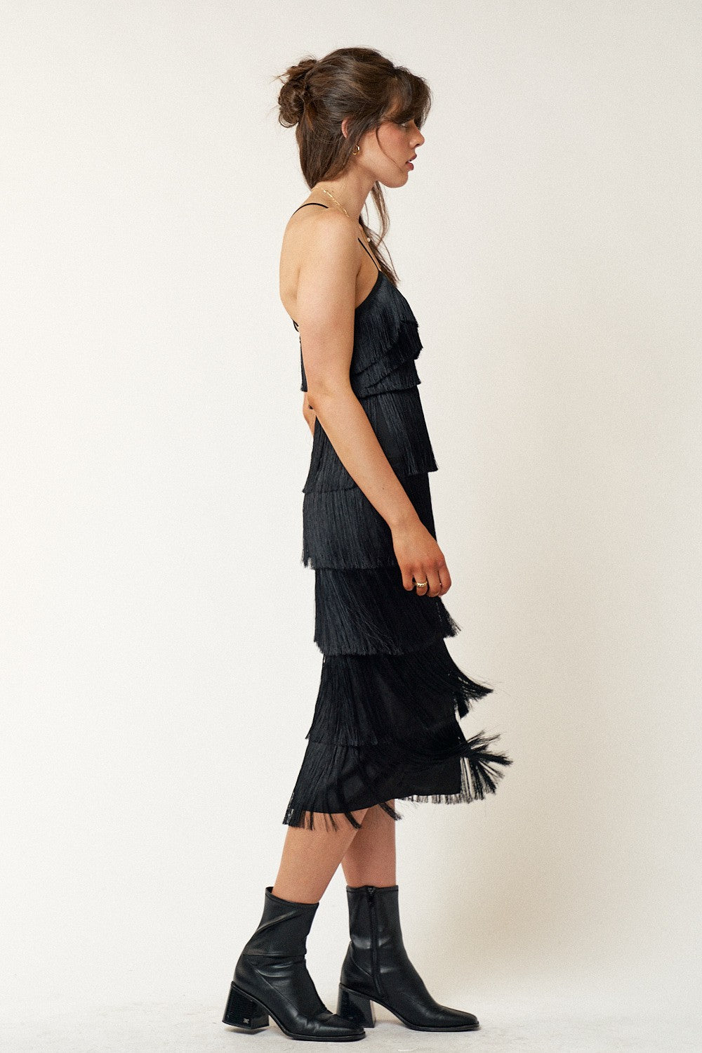 Tassel Tiered Midi Dress