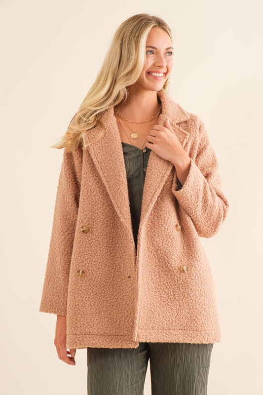 Teddy Pea Coat PLUS