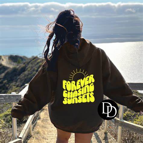 'Forever Chasing Sunsets' Graphic
